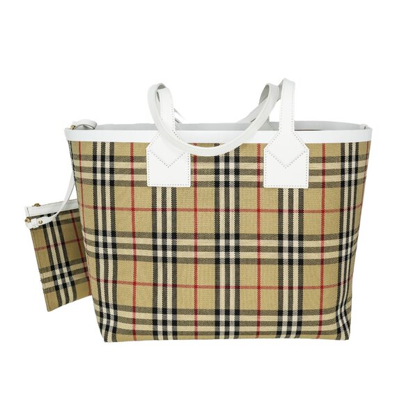 Burberry Medium London House Check Tote Bag With Pouch - Picture 3 of 10